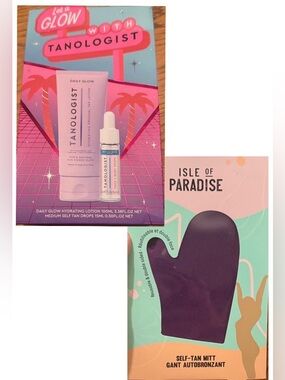 Tanologist Set with Isle of Paradise Self-Tan Mitt - Purple